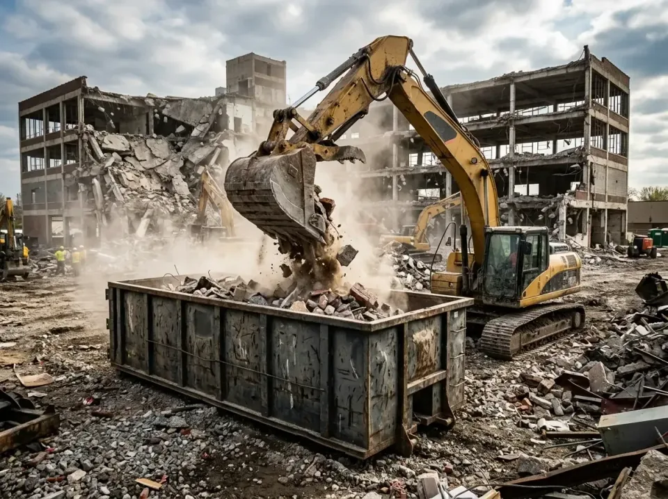 Excavator — Demolition Site Excavator — Demolition Site
